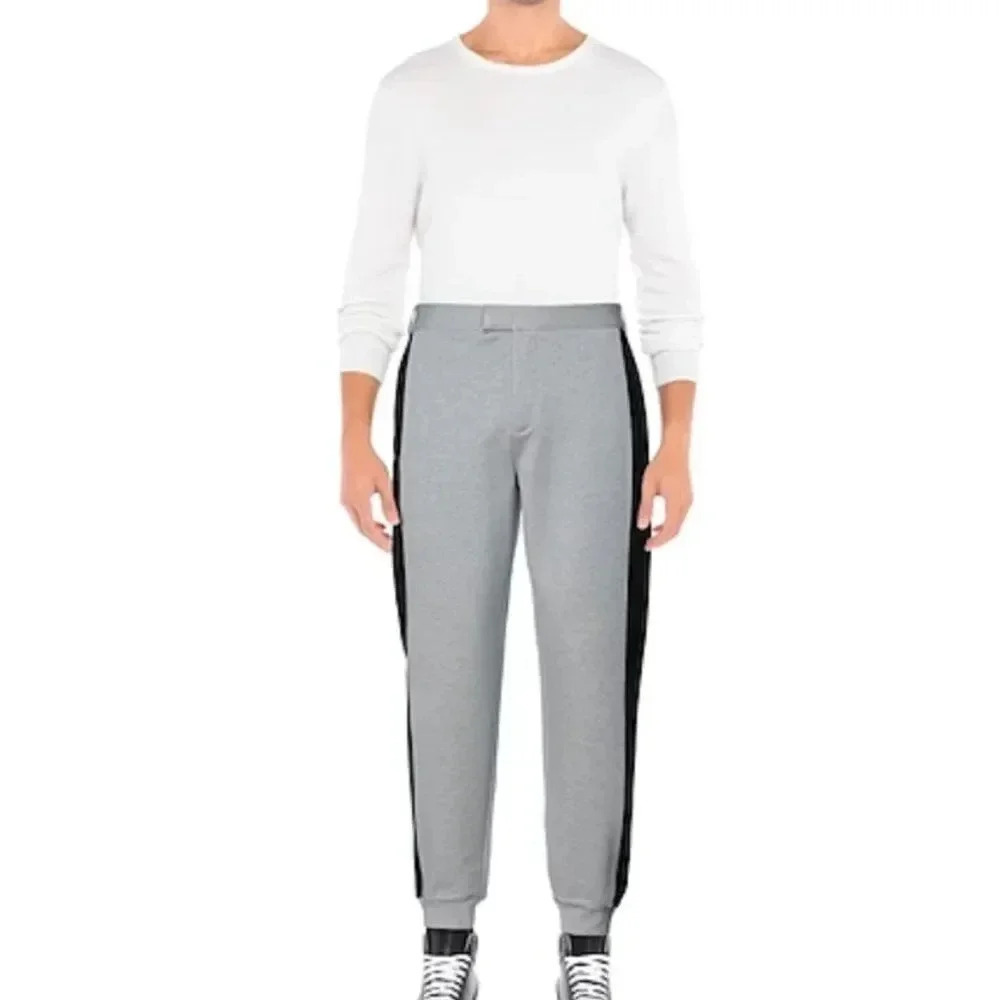 Roberto Cavalli Sport Joggers Pant Striped Pants Gray Black New Mens Size Large